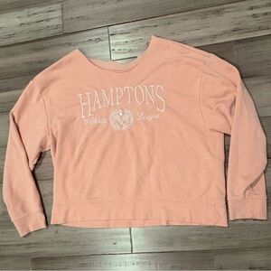 Peach Hamptons Athletic League Long Sleeve Sweatshirt